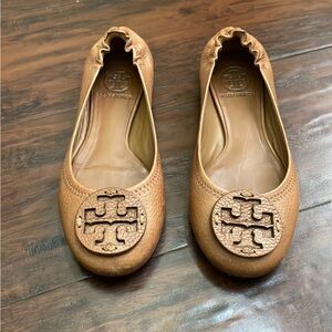 Tory Burch Women's Brown Leather Flats